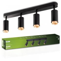 Lampa Sufitowa Reflektor 4x GU10 ELIGIS Czarny LUMILED