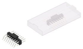 Pin header, 16 pole, pitch 2.54 mm, straight, black, 10052570