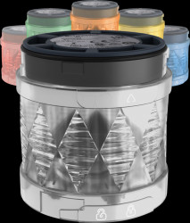 XVUC29 LED light element, multicolor, 6 colors, 4 light patterns, 24V.