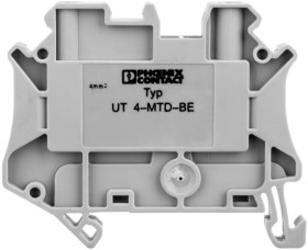 Złączka szynowa elementów kontrolnych 2-przewodowa 4mm2 szara UT 4-MTD-BE 3046237 /50szt./