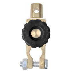 Klema wyłacznik masy akumulatora czarny Hebel 125A (500A) 17,5mm