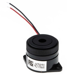 Brzęczyk piezoelektryczny średnica 29.5mm, sygnał ciągły 95dB RS PRO