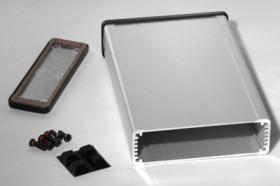 Aluminum RF enclosure, (L x W x H) 160 x 104 x 32 mm, natural, IP54, 1457L1601E