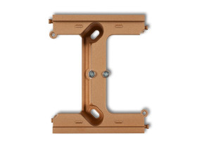 DECO Moduł rozszerzający puszkę natynkową pojedynczą składaną do ramek wielokrotnych DECO złoty metalik 8DPU-2 KARLIK