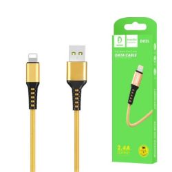 KABEL USB WZMACNIANY IPHONE 1M ZLOTY
