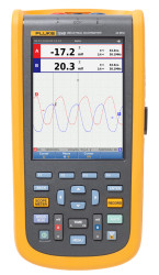 Oscyloskop 40MHz Fluke przenośny Cyfrowy CAT III 750 Vrms, CAT IV 600 Vrms 124B z kalibracją DKD CAN, RS232, RS422,