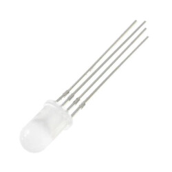 Dioda LED RGB 5 mm RGB 80 mcd kąt 80° do sygnalizacji i układów elektronicznych