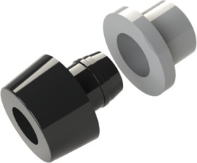 Enclosure feet, pluggable, ABS, black, 017.50.080