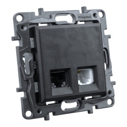 Gniazdo komputerowo - telefoniczne 1 x RJ45 1x RJ11 czarne Niloe Step 863556