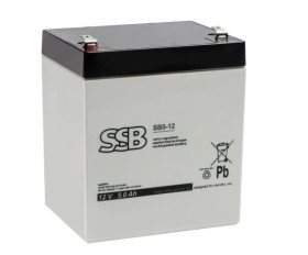 Akumulator VRLA AGM 12V-5Ah (żywotność 6-9lat) SB5-12 T1