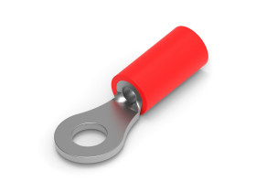 Zacisk oczkowy rozmiar przewodu 1.65mm² Ø , M4 izolowany Czerwony TE Connectivity