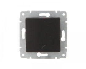 VENA Łącznik schodowy z klawiszem bez ramki 16AX250V czarny mat 510916