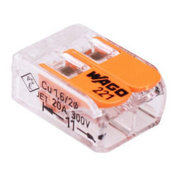 Wago 2-Way Compact Lever Connector 221-412