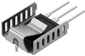 Clip-on heatsink, (L x W x H) 26 x 23 x 9 mm, 20.2 K/W, solderable surface, 10151947