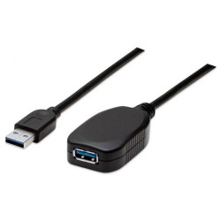 Przedłużacz kabel Superspeed USB 3.0 A-A M/F Aktywny Czarny 150712