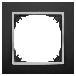 SANTRA ramka pojedyncza czarny/chrom 4171-46