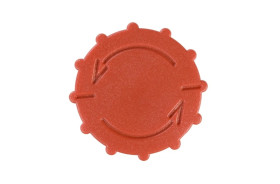 Napęd przycisku bezpieczeństwa czerwony przez obrót bez podświetlenia ST22-B.