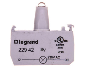 Korpus pojedynczy do główek podświetlanych zielony 230V 022942