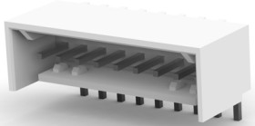 Pin header, 9 pole, pitch 2.54 mm, angled, black, 2-644488-9