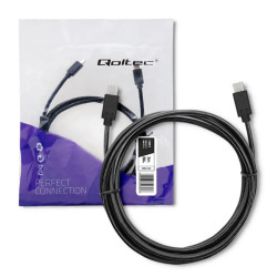 Qoltec Kabel USB 3.1 typ C męski USB 3.1 typ C męski 3m Czarny