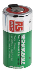 Akumulator 1.2V 2.6Ah SC NiMH RS PRO Etykiety