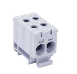 Blok rozdzielczy ‑ odgałęźny 2 ‑ polowy 2,5-35mm2 szary montaż płaski FJ-E35/2 1000051