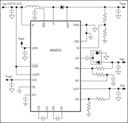 TFT LCD DC-DC Converter with Integrated Charge Pumps