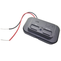 Ładowarka - zasilacz 5V/3A montażowy 12/24V 2xUSB (USB QC3.0 + USB-C PD 3.0) / 012929