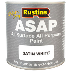 Rustins ASAPWH250 ASAP Paint White 250ml