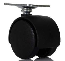 Koło samonastawne średnica kabla 40mm Płyta RS PRO 40kg wysokość całkowita 58mm