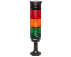 Kolumna sygnalizacyjna kompletna 70mm, 3 człony 230V AC błysk-żółty-zielony+buzzer TK-IK73F220ZM01