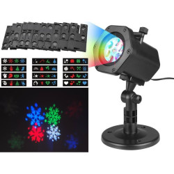Projektor LED świąteczny IP65 12 wymiennych slajdów