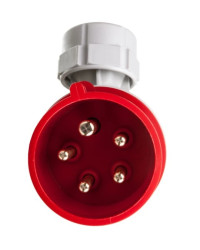 Wtyczka przenośna kątowa 16A 5P 400V czerwona IP44 TWIST 8015-6