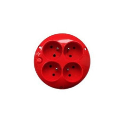 Gniazdo okrągłe GO-40ZB zwijaka bębnowego czerw.4x2P+Z Elgotech