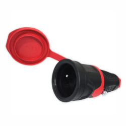 Gniazdo przenośne gumowe wodoodoporne IP54 z/u 16A 250V 2411-srw