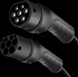 EVC0121 EV charging cable, Type 2, 3-phase, 32 A, 22 kW, with bag, 5 m