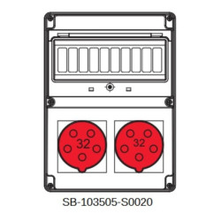 Rozdzielnica 2x5x32A INA=32A IP54 SB-103505-S0020-54