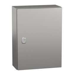 Szafka ścienna rozdzielcza 400 mm 300 mm 150mm Stal nierdzewna typu 304 Schneider Electric, z drzwiami zwykłymi