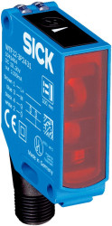 Czujniki fotoelektryczne Tłumienie pierwszego planu w obudowie prostokątnej SICK PNP zakres 30 mm → 500 mm