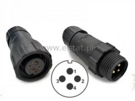 Złącze hermetyczne kpl. (wt+ gn) 4 PIN IP68