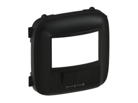 VALENA ALLURE Plakietka wyłącznika automatycznego bez zacisku n z przewyłącznikiem on/off czarna 752181 LEGRAND