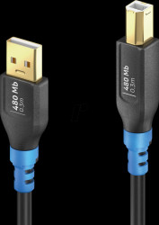 FI-U200-003 USB 480 Mb/s cable, A plug to B plug, 0.3 m