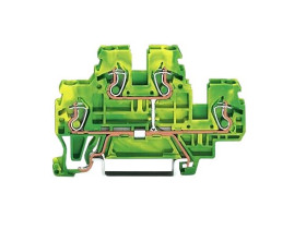 Listwa zaciskowa uziemienia WAGO poziomy: Podwójny 28 → 12AWGZacisk klatkowy 870 raster: 5mm 24A 500 V