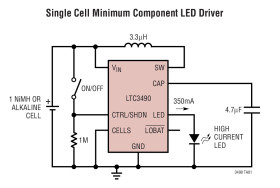 Single Cell 350mA LED Driver
