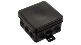 Puszka Instalacyjna Natynkowa Typu Klik 85X85x41mm Hermetyczna Ip54 Czarna...