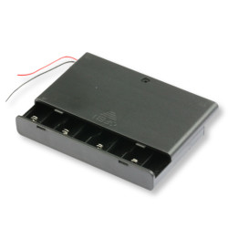 Rechargeable battery basket 8x AA R6 with 12V switch housing with cover
