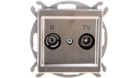 Sonata Gniazdo Antenowe Rtv Przelotowe 10Db Stal Inox Gpa-10Rmp/M/37