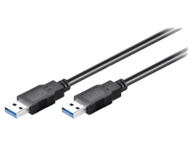 Kabel krosowany,USB 3.0 USB A wtyk,z obu stron 5m czarny 96117