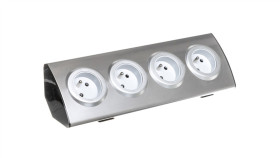 Gniazdo Meblowe 4X230v Inox Or-Ae-1340