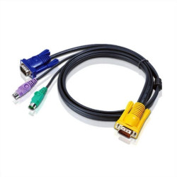 ATEN 2L-5203P Kabel KVM VGA PS/2, czarny, 3 m